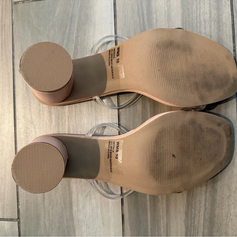 DV by Dolce Vita Beige and Clear Heeled Sandals - Picture 4 of 4